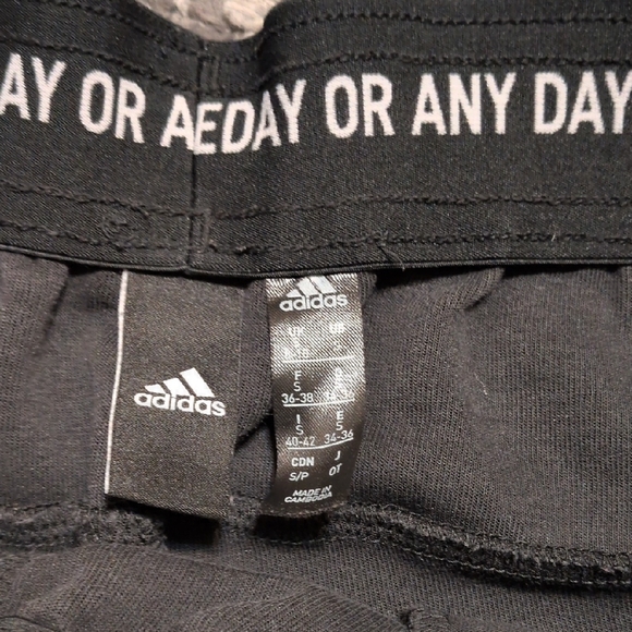 Adidas Black Joggers with White Stripes - Picture 2 of 9
